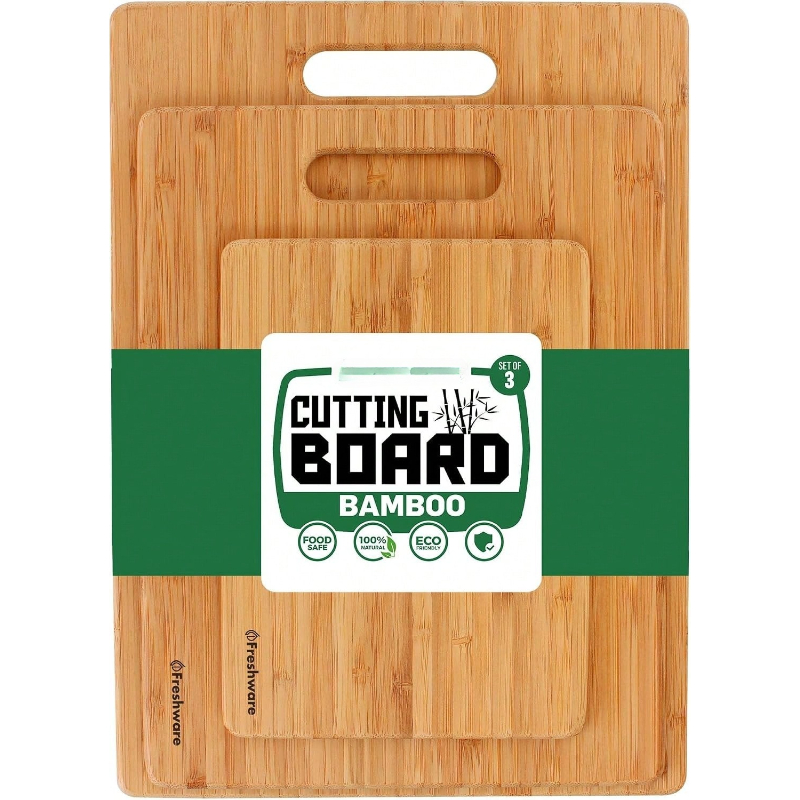 Bamboo Cutting Board - Zestaw bambusowych desek do krojenia, 3
