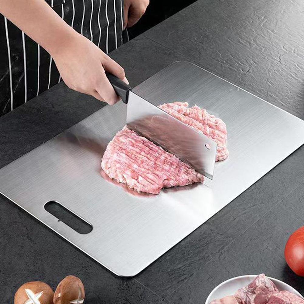 Bamboo Cutting Board - Deska do krojenia ze stali nierdzewnej