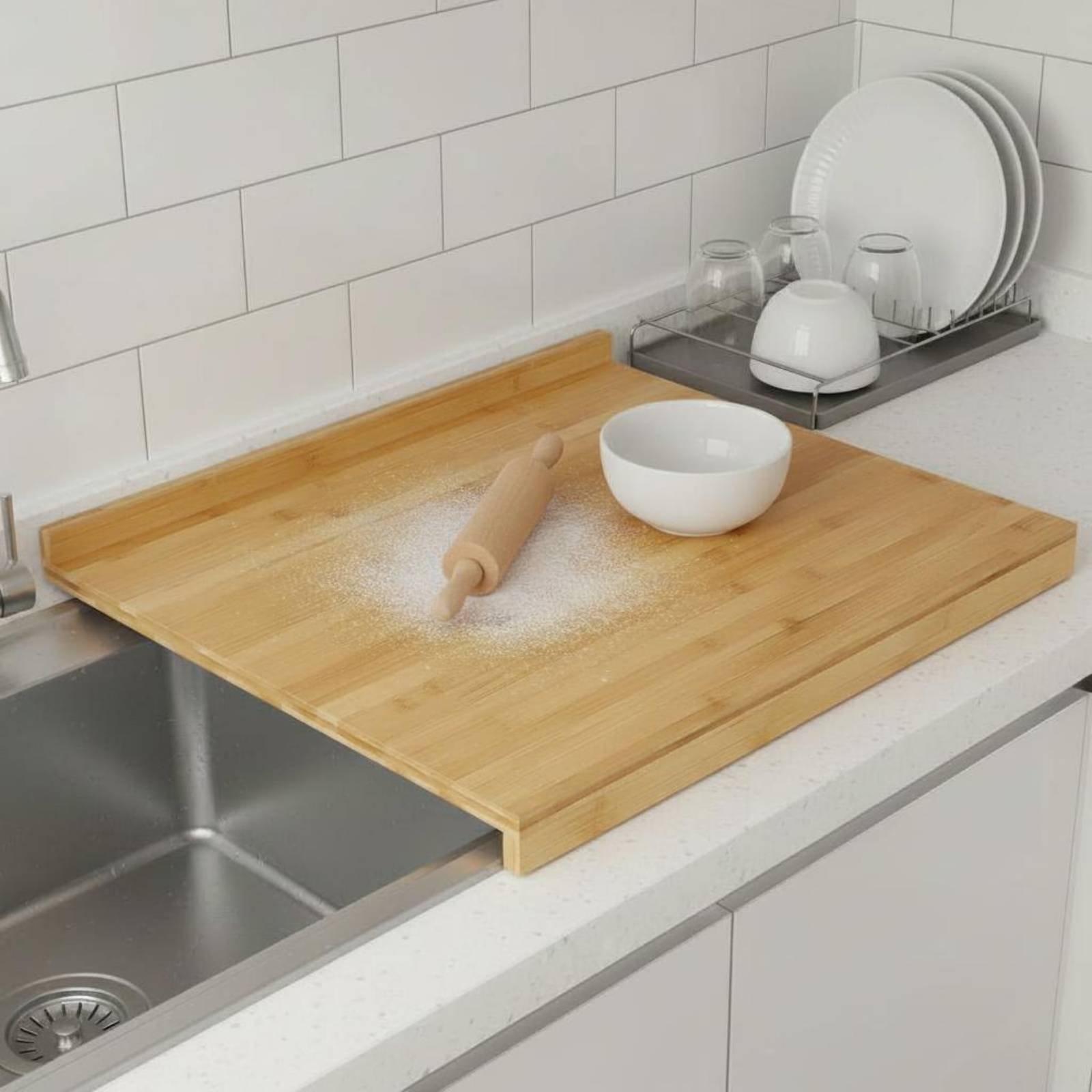 Deska do krojenia nad zlewem,  – Bamboo Cutting Board recenzja i cena