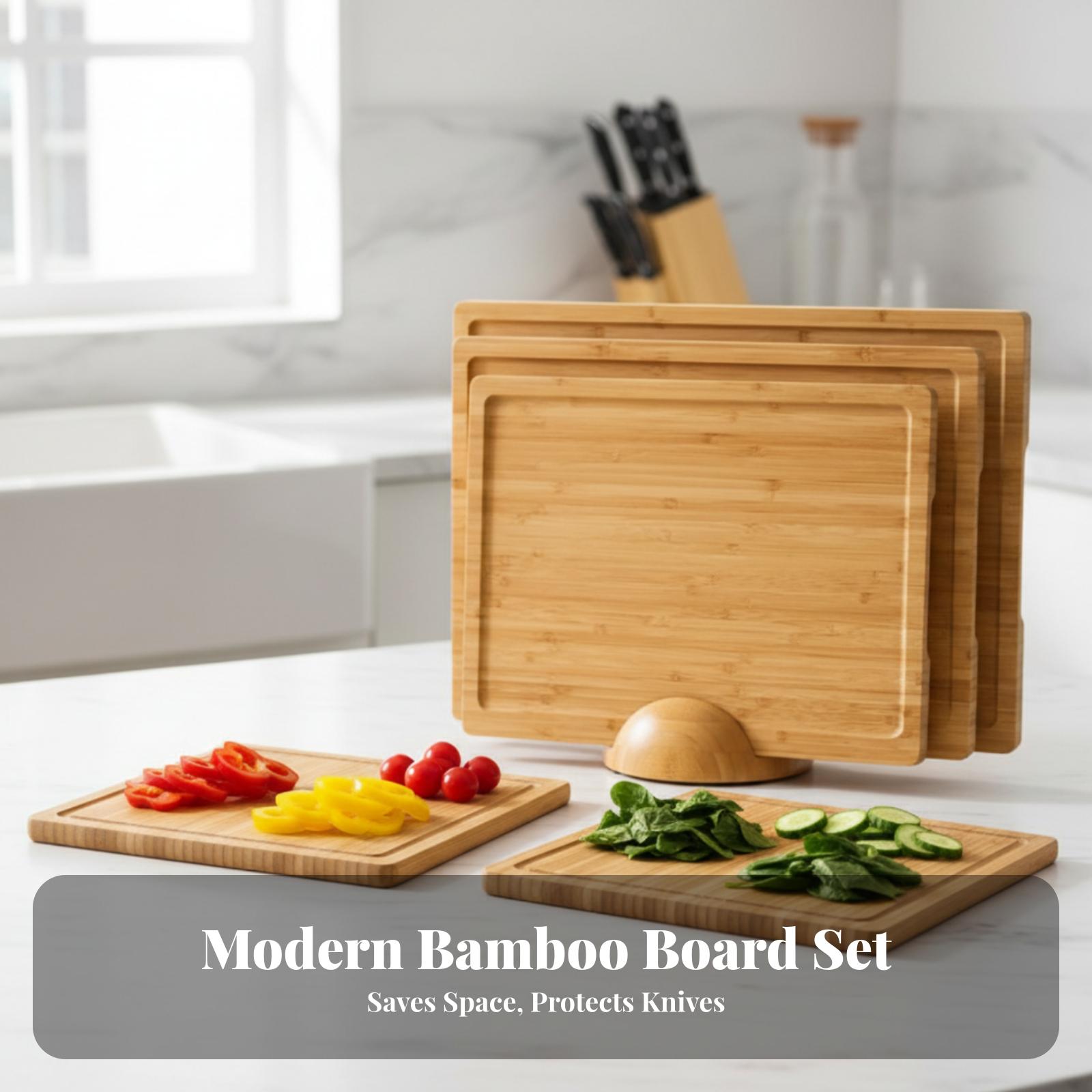 3-częściowy zestaw desek do kr – Bamboo Cutting Board recenzja i cena